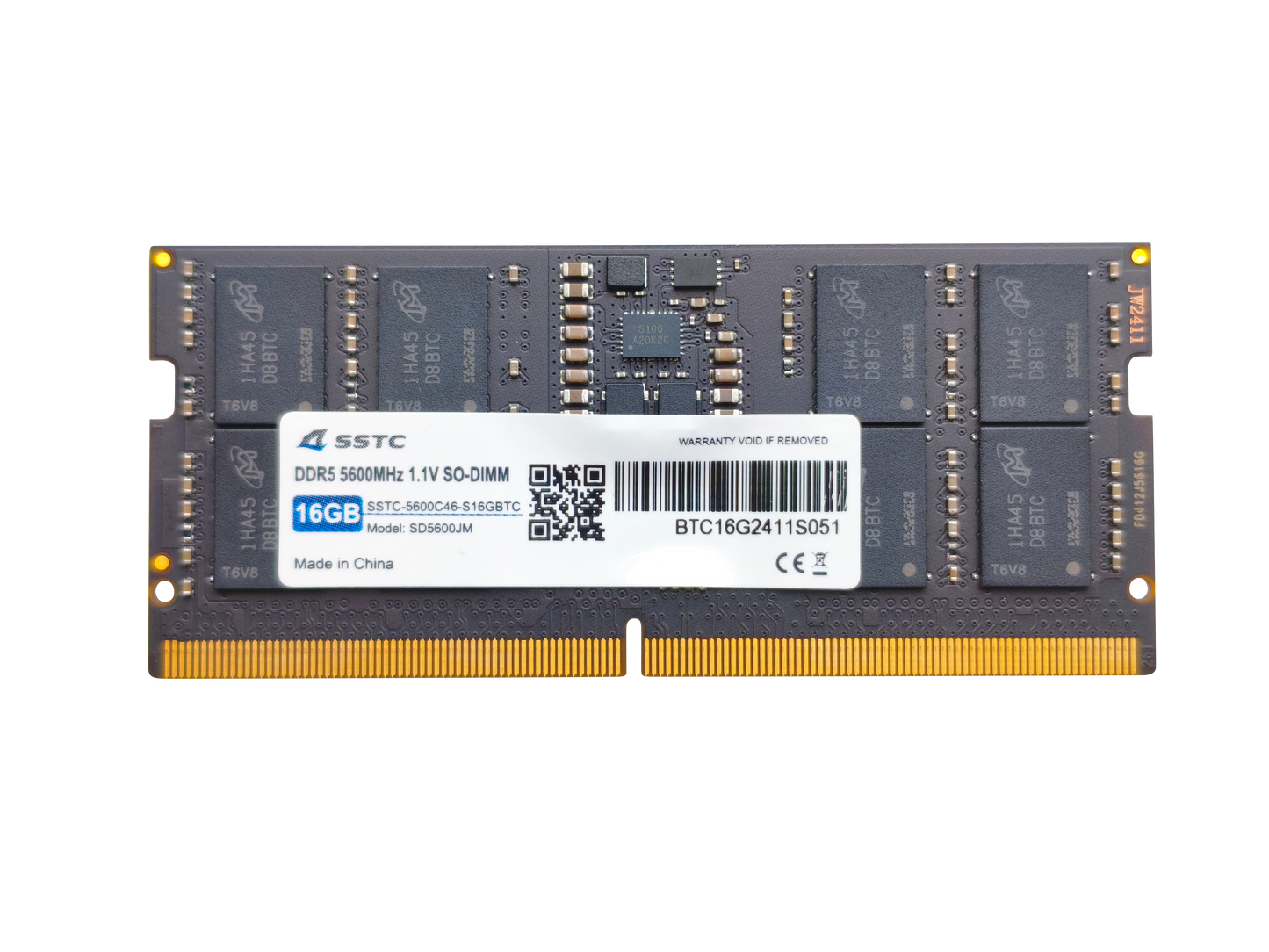 SSTC DDR5 SO-DIMMM 5600MHz-1.1V 8GB/16GB